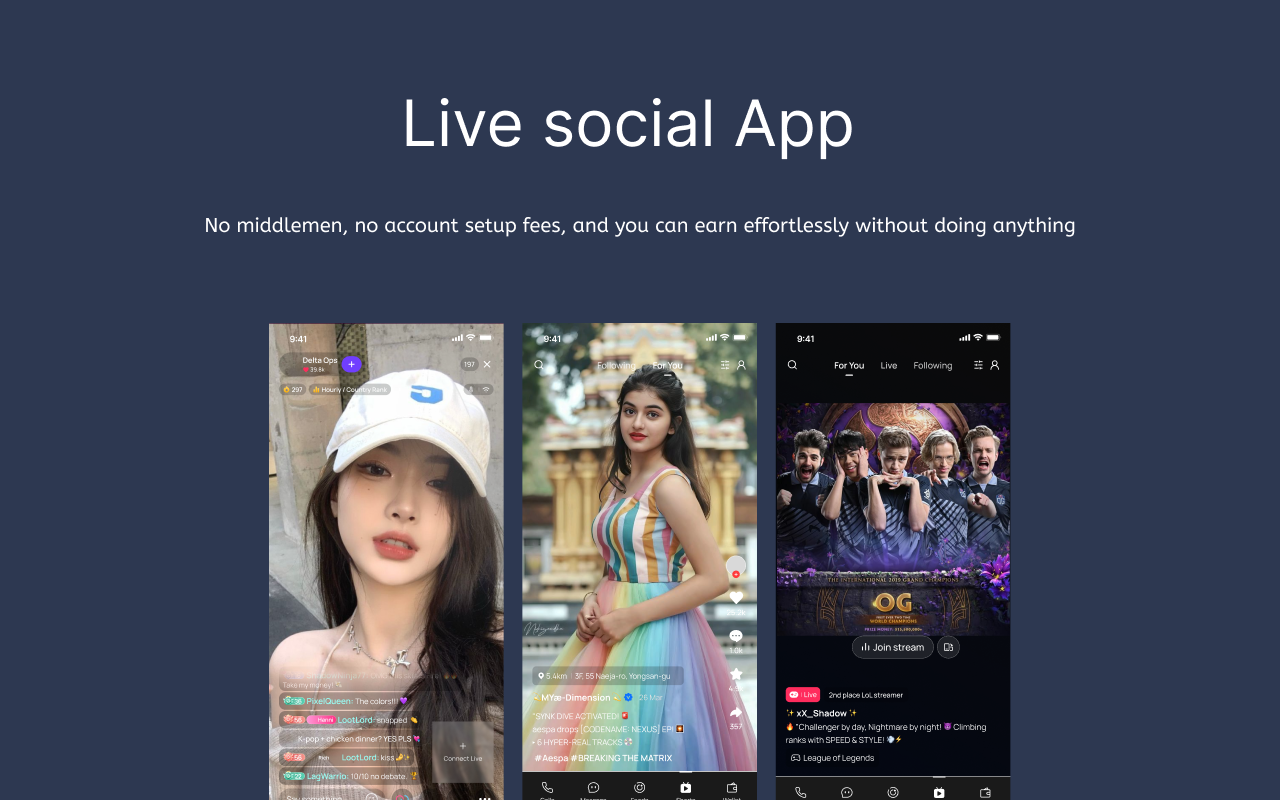 Live social App